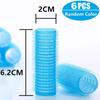 6pcs Self-Grip Hair Rollers Heatless Hair Curlers No Heat Hair Bangs Volume Self-adhesive Hook & Loop DIY Styling Tools