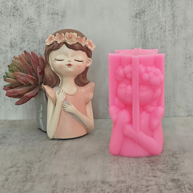 Рюкзак для девочек, бетонная силиконовая форма, сочный цветочный горшок, глина, цементная штукатурка, формы для домашнего сада, цветов, формы