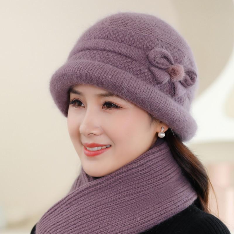 Autumn and Winter Hats Women's Wool Hats Fleece Cold-proof Cotton Basin Hats Knitted Hats
