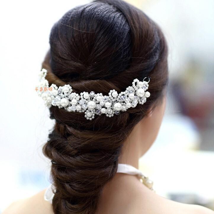 LY-HP0099 Bride's Elegant Wedding Jewelry Set Beads Headband Accessory for Bridal Occasions for Girls
