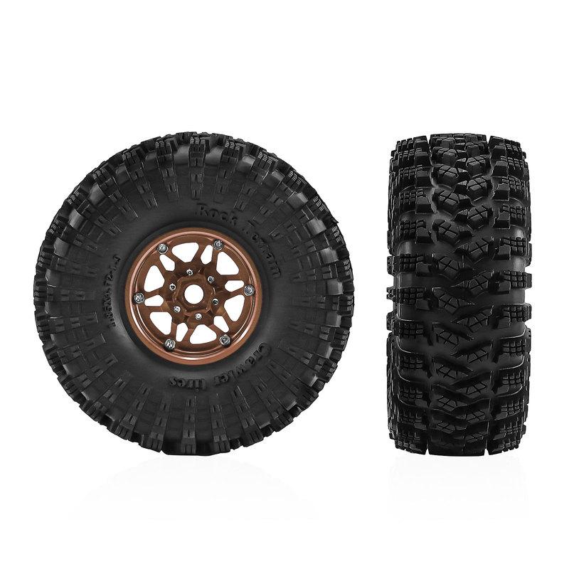 1.9 Inch Beadlock Wheels Tires 12mm Hex for TRX4 SCX10 Capra Axial SCX24 Traxxas Enduro RC Crawler Truck Upgrade Parts