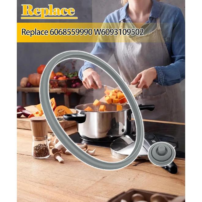 Pressure Cooker Sealing Ring with Pressure Indicator Gasket Fits for WMF 4.5-,6.5- & 8.5-Quart Pressure Cookers-Replacement Food-Grade Silicone