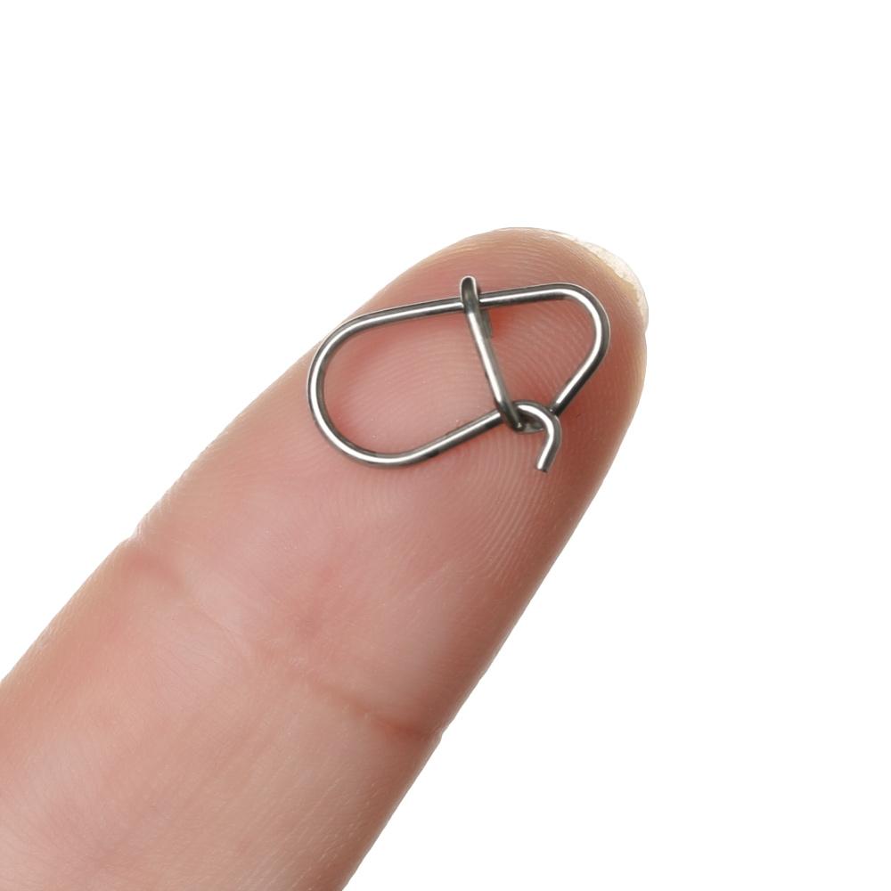 Fast lock Stainless Steel Line tackle Oval Split Rings Barrel Swivel Fishing Hanging Snap Connector