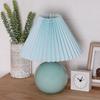 Retro Ceramic Pleated Table Lamp - Mid-Century Style for Bedroom or Wedding Decor
