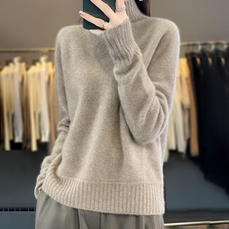 Женский кашемировый свитер Qinghe cashmere 30% кашемир 70% шерсть Женский осенне-зимний кашемировый свитер мягкий и теплый
