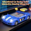 Kids Driving Simulator Toy with Light Music Speed Adjustable Educational Steering Wheel Toy Toddlers Interactive Pretend Driving Car Racing Board