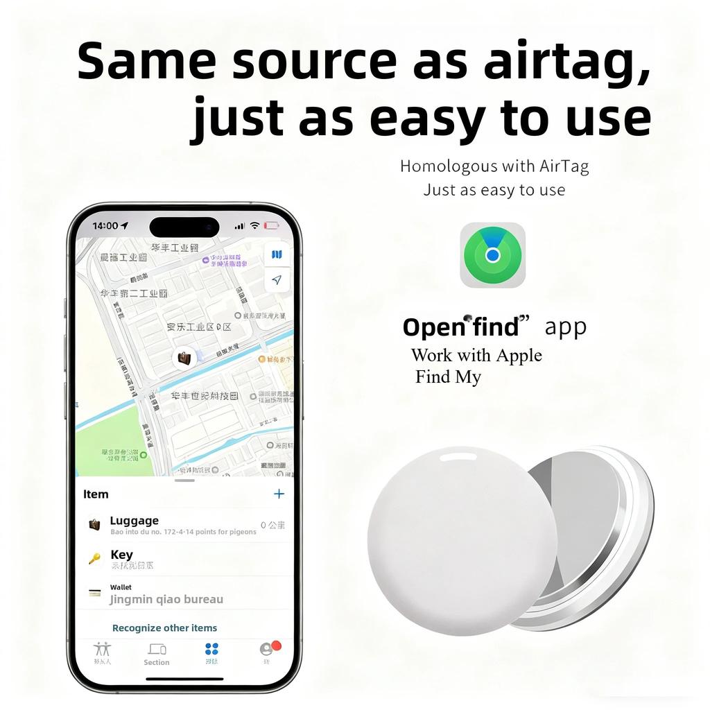 Умная метка GPS-трекер Ключи Поиск детей Собака Кошка Домашнее животное Airtag Локатор Bluetooth-трекер Устройство Напоминание о потере для iOS Find My