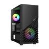 Корпус GAMDIAS Argus M4 Airflow из закаленного стекла ATX с высокой скоростью воздушного потока, система управления кабелями, просторный салон, 120- и 1 140-мм вентилятор, в комплекте, черный