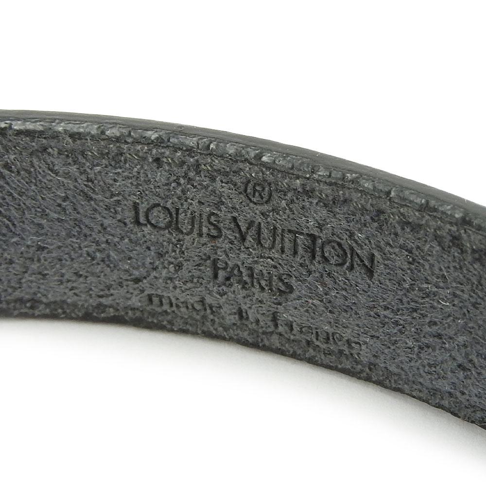 Used LOUIS VUITTON bracelet Brasserie Vous Good Luck M64447 leather 16g black Accessories