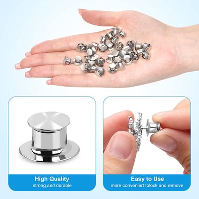 10 шт., фиксирующий штифт, задняя фиксирующая застежка, металлическая булавка, подложка для броши