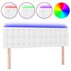 VidaXL Tête de Lit à LED Meuble de Chambre à Coucher Accessoire de Lit Double Tête de Cadre de Lit Intérieur Blanc 3121703