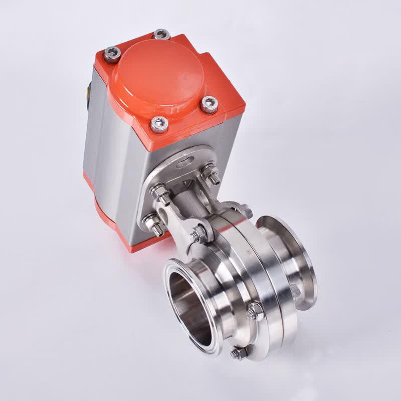 Yuanke 304 Stainless Steel Pneumatic Quick-Fit Butterfly Valve