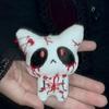 1/2Pcs Creative Halloween Horror Plush Keychain Creepy Bloody Monster Doll Pendant Gothic Scary Backpack Accessories Couple Gift