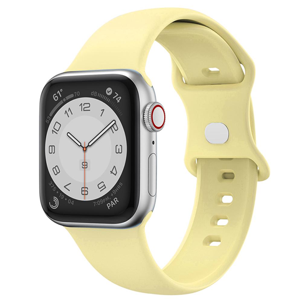 For Apple Watch Series 10 42mm/9 8 7 41mm/SE (2023) SE (2022) SE 6 5 4 40mm/3 2 1 38mm Watch Strap 8-Shaped Buckle Silicone Band