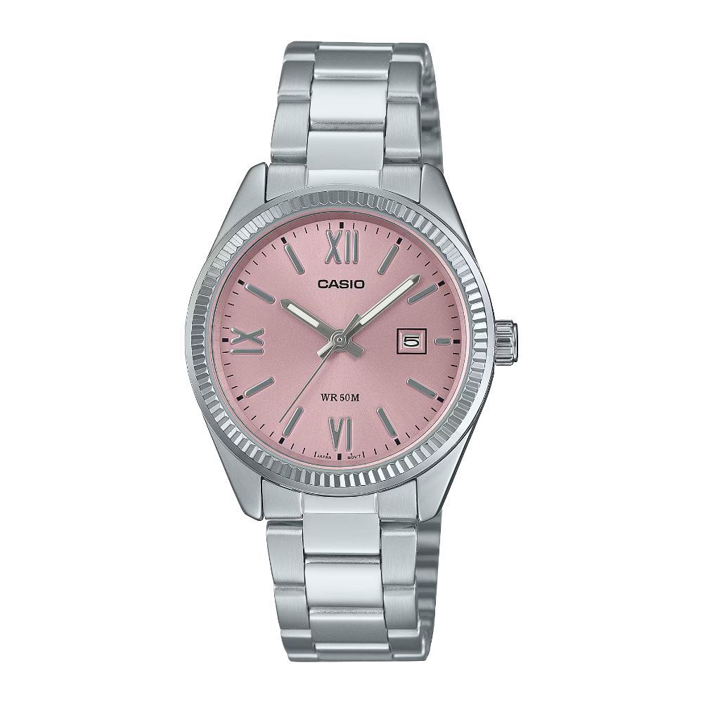 CASIO Pink Watch Simple and Stylish Watch with Case or Women's - - - Age