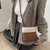 New Autumn Simple and Beautiful Faux Fur Lamb Wool Pocket Fashion Messenger Shoulder Bag for Women