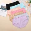 Женские трусы-стрейч со средней талией, большие размеры, нижнее белье из чистого хлопка, утягивающее бедра, полностью хлопковые трусики-треугольники с промежностью