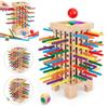42/16 разноцветных палочек, деревянные игральные кости, настольная игра, деревянная башня, набор игрушек для семьи