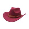 European, American and Western Denim Hats Men's Riding Hats Outdoor Belt Accessories Travel Bent-brimmed Wool Top Hat