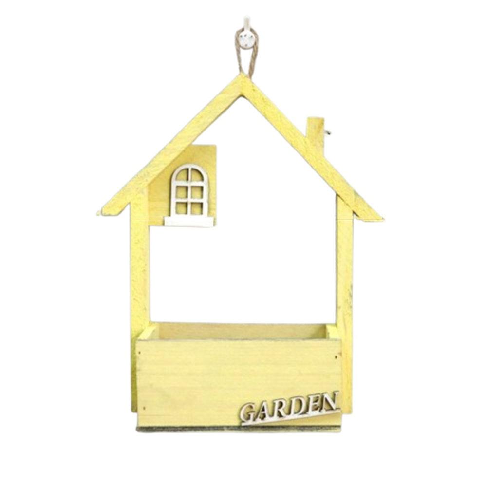 Wooden Pendants Wall Hanging Flower Basket Wall Mounted Artificial Flower Display Stands  Outdoor