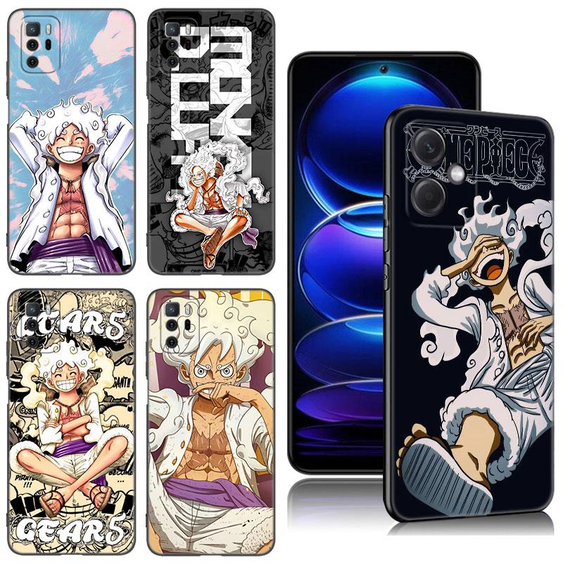 Luffy's Gear 5 аниме черный силиконовый чехол для телефона Xiaomi Redmi Note 10 11 11S 12 13 4G 8 9 11T Pro 5G Plus 8T 9S 10S 12S