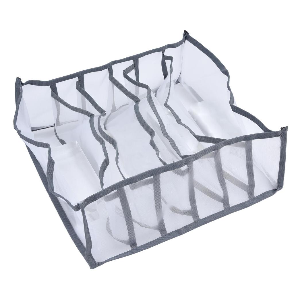 Органайзер для нижнего белья сетчатый складной дышащий многоячеистый ящик для хранения носков бюстгальтеров трусиков 6 ячеек