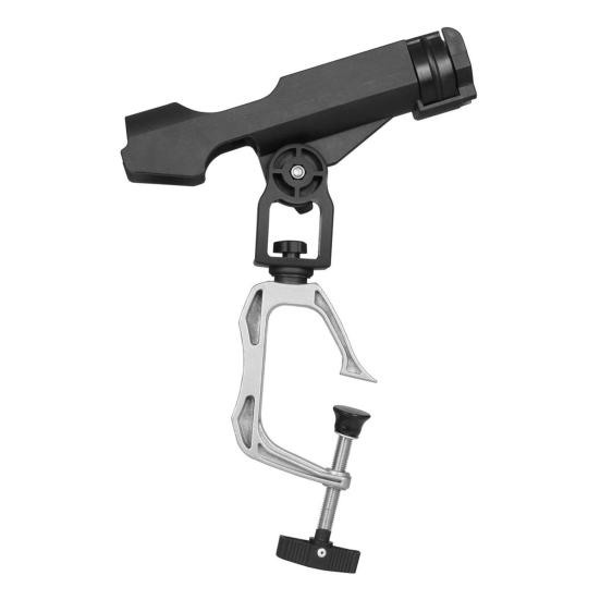 Boat Fishing Rod Holder 360-Degree Adjustable Rod Holder Large Clamp Opening Fishing Rod Racks Mount On Horizontal/Vertical Side Fishing Equipment