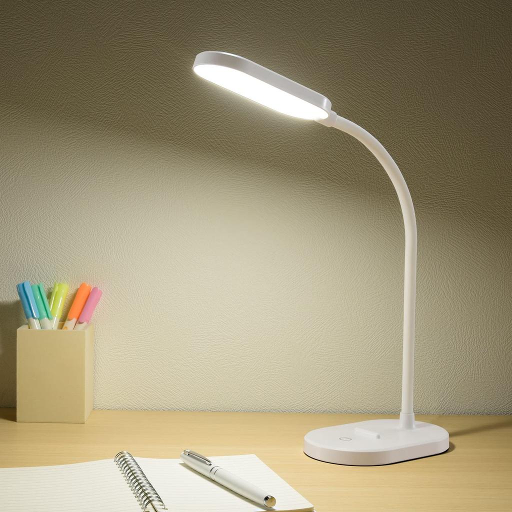 Ohm Electric LED Desk Lamp Desk Light Desk Stand USB Powered Daylight White with Smartphone Stand OHM DS-LS12USB-W 06-3704