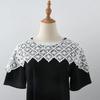 Hollow Lace Floral Fake Collar Shawl for Women Shirt Blouse Detachable Collar Shoulder Wraps Neckwear False Collar Cape