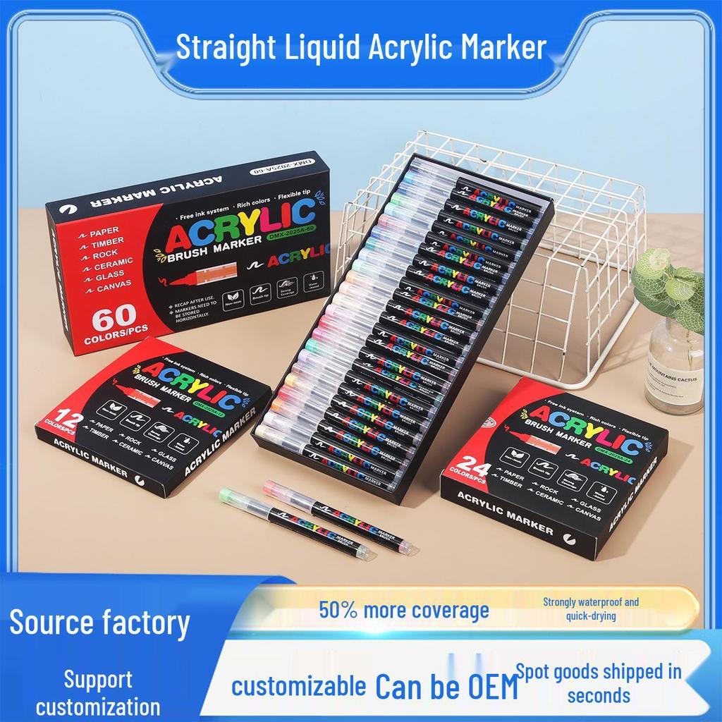 Large Capacity Soft-tip Acrylic Marker Pen - DIY Graffiti with Smart Ink Control