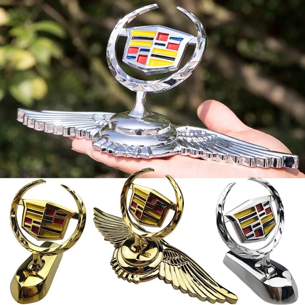 AABHP1 Metal Car Hood Emblem for Cadillac ATS CTS Escalade SRX XTS XT5 STS CT5 CT6 BLS Deville Front Logo Badge Exterior Car Accessorry