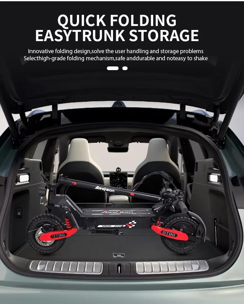 Новый электросамокат 2025 года для ЕС с двигателем 1200 Вт, 48 В 13 Ач, с 11-дюймовыми шинами, максимальная скорость 45 км/ч, запас хода 30 км