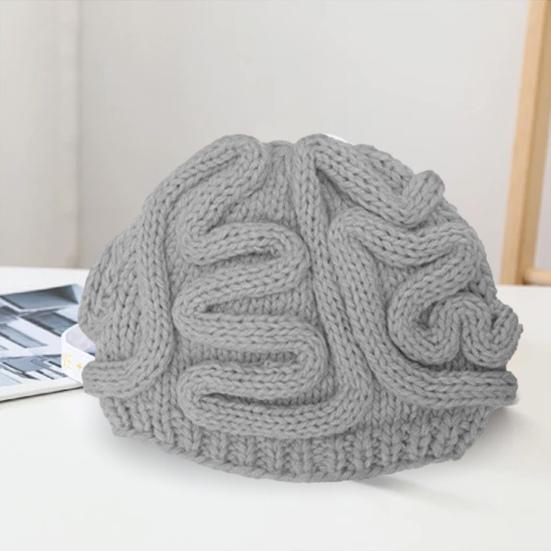 Yousheng Spoof Horror Brain Hat Halloween Beanie Knitted Stretch Thick Adult Child Skullies Keeps warm Outdoor Kids Bonnet Winter headwear