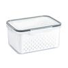 Drain Storage Basket Box Transparent Fruit Vegetable Storage Container for Kitchen Supplies 850ML