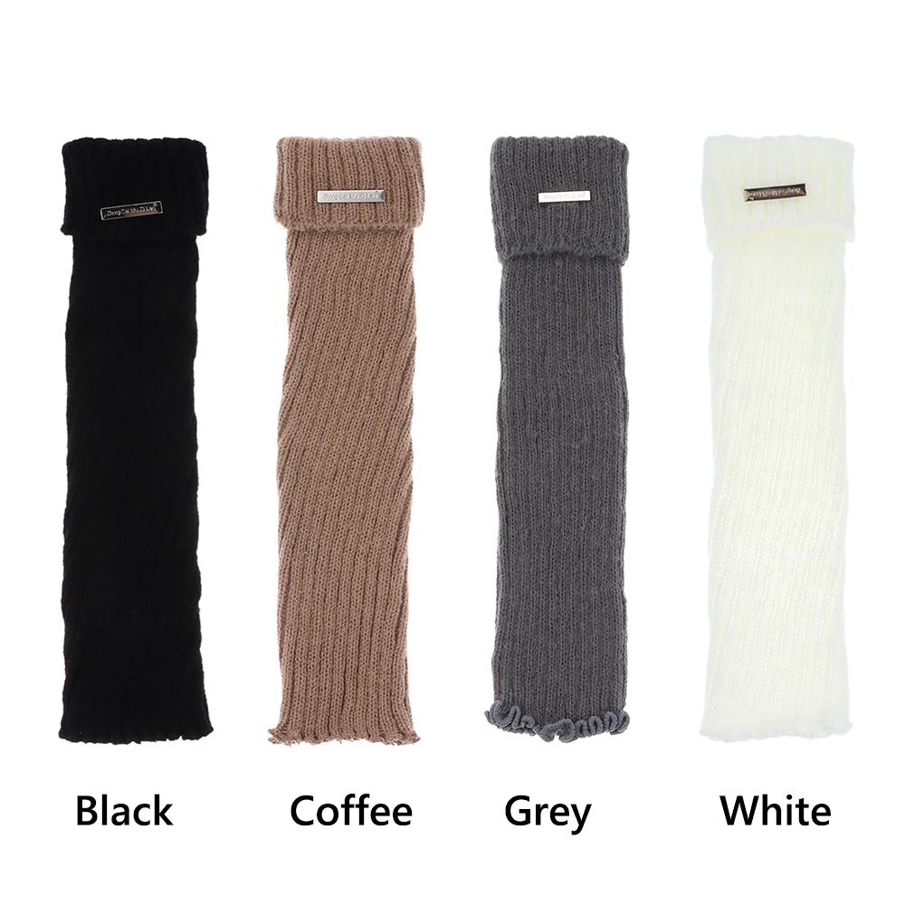 Warm Y2K Leg Warmers Knee High Boot Stockings Academy Style Knitted Leg Warmers Women