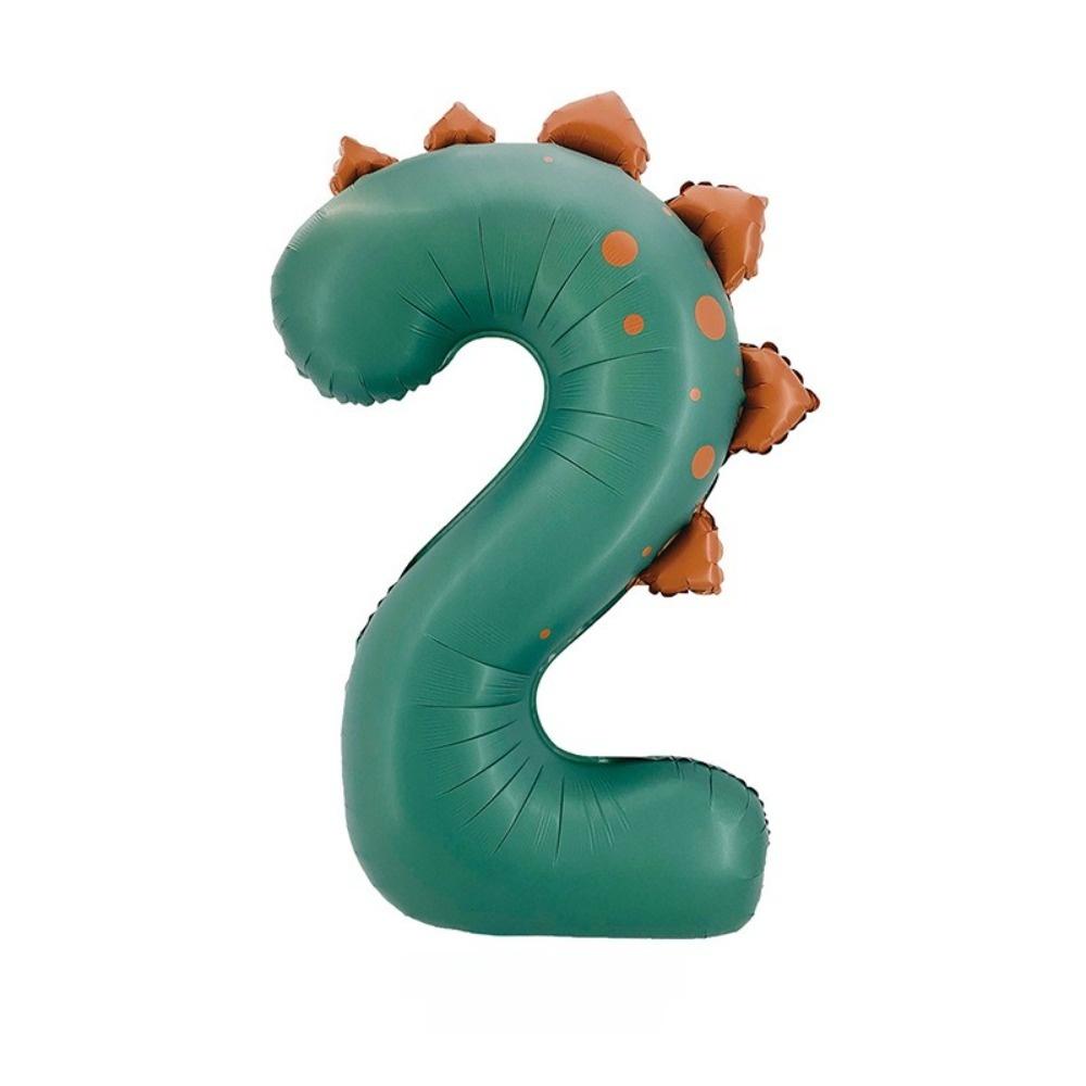 Matte Finish Dinosaur Theme Balloons Number Shape Cartoon Number Balloons For 1-3 Year Olds