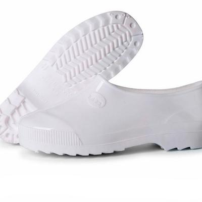 Белые резиновые сапоги с коротким голенищем, маслостойкие, женские сапоги с низким голенищем, водонепроницаемые и нескользящие ПВХ сапоги