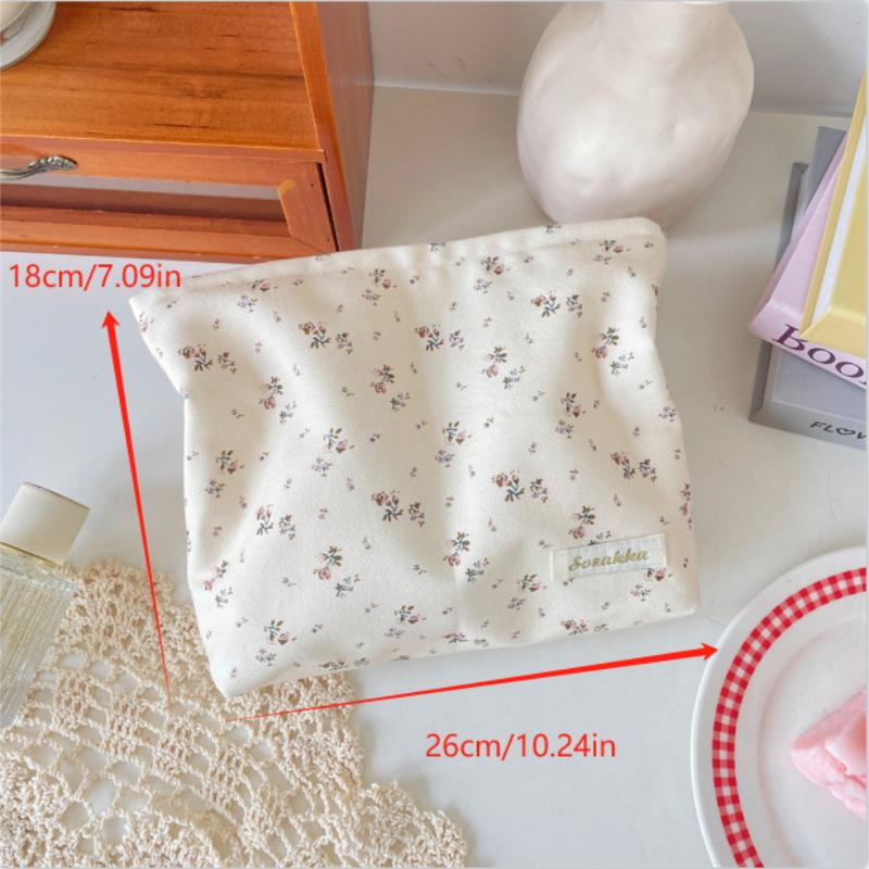 Милая Сладкая Цветочная Косметичка Большой Вместимости Портативная Дорожная Сумка для Хранения Макияжа Органайзер Женский Клатч Девичьи Косметички