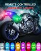 RGB Светодиодные стробоскопы для автомобиля Мотоциклетные светодиодные мигающие габаритные огни Беспроводной свет Авиационные предупреждающие огни Аксессуары