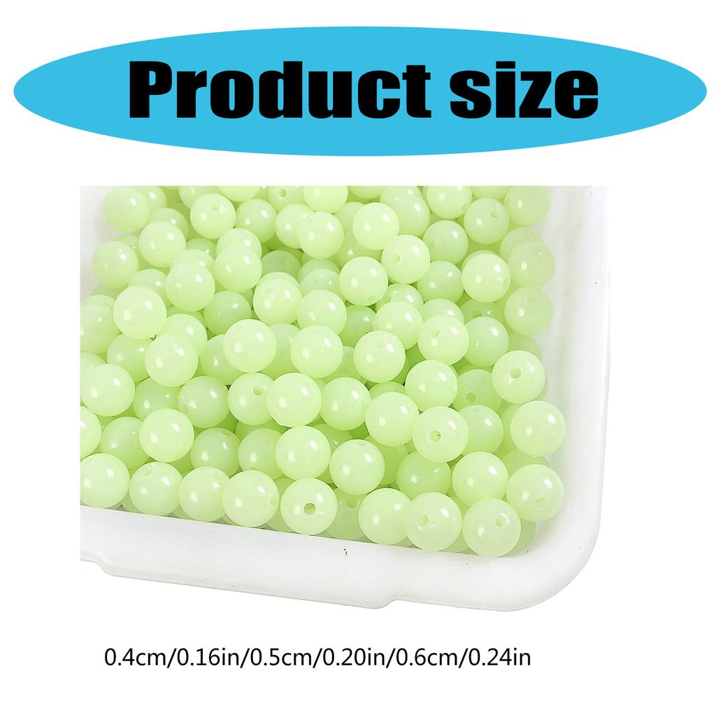 100 шт. жесткие рыболовные бусины, стопорные светящиеся круглые космические бобы, стопоры, нескользящие светящиеся рыболовные бусины для соленой воды