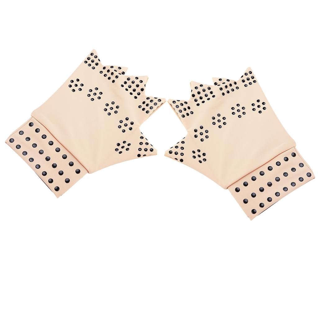 1 пара перчаток без пальцев унисекс нейлоновые компрессионные перчатки дышащие для повседневной жизни телесного цвета