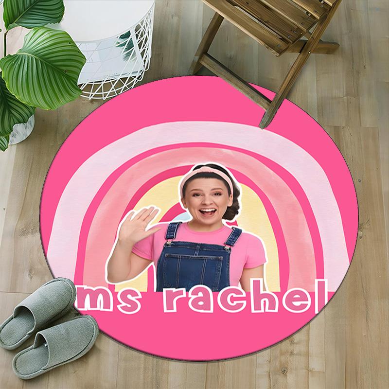 1pc Ms Rachel3 Print Round Carpet Chair Round Carpet Suitable for Bedroom Living Room Home Decorative Carpet