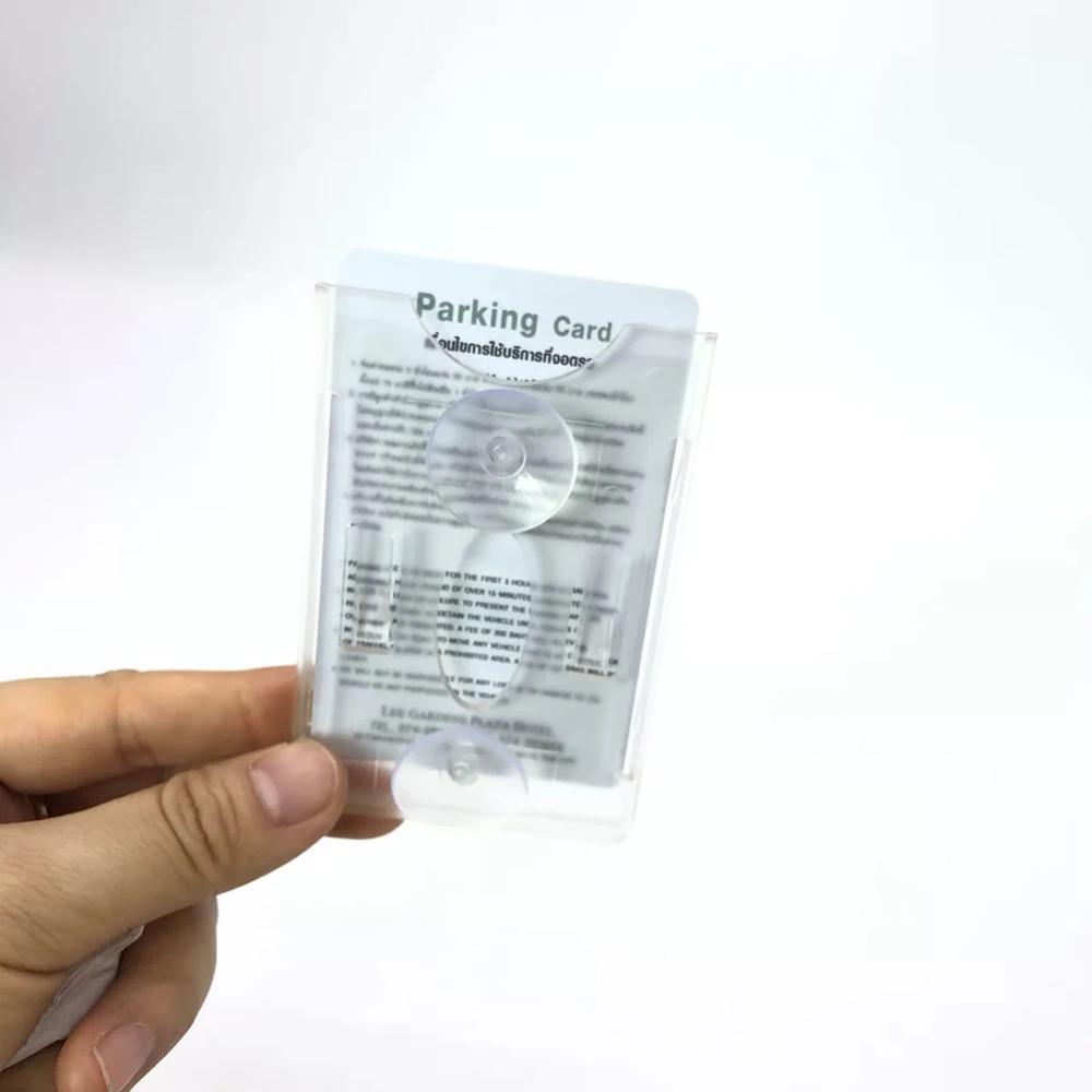 С присоской для автомобильной карты, прозрачный/бежевый зажим для парковочного талона для домашнего офиса
