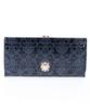 ANNA SUI Просторный длинный кошелек с клапаном и застежкой [Новый цвет] Женский кошелек с отделением для купюр и слотами для карт, Большая вместимость, Застежка-клапан, 317971 Темно-синий