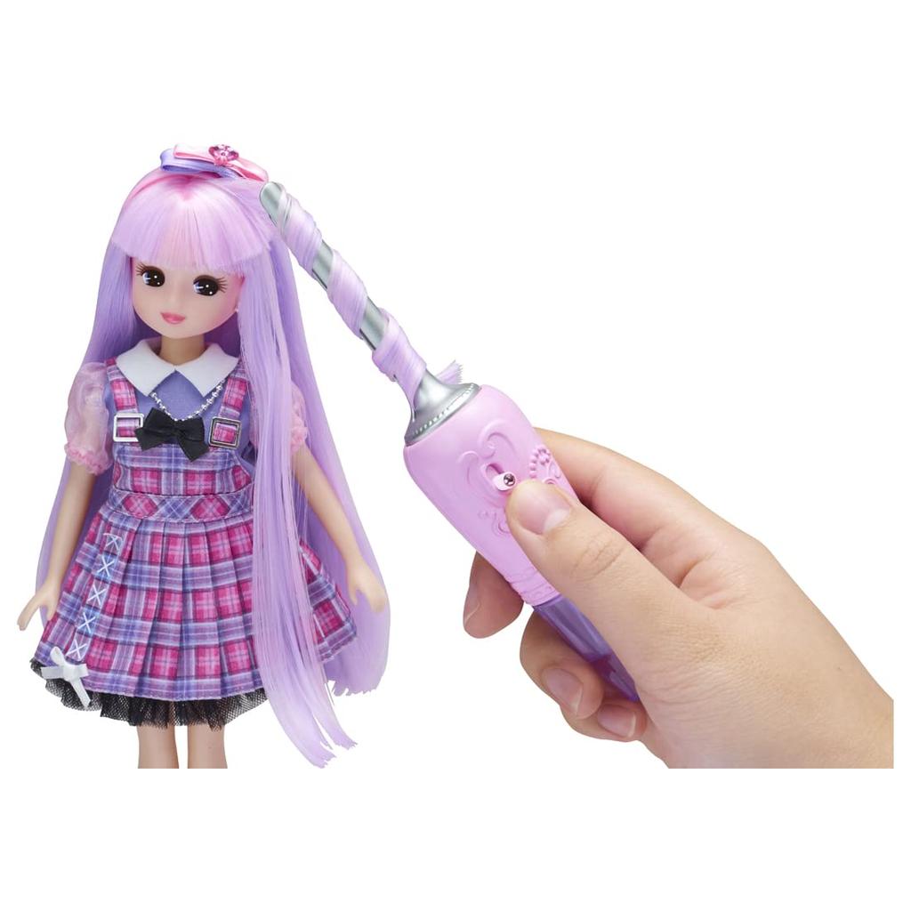 Takara Tomy Plastic Licca-chan Doll Rainbow Curl Licca-chan Dress-up Play Toy for Girls Ages 3 and Up