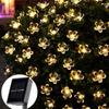 7m IP65 Waterproof Fairy Solar Sakura String 50LEDs Lights Garden Party Decor