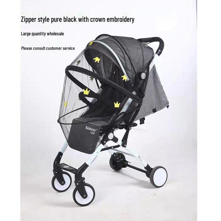 Универсальная москитная сетка на коляску с полной защитой на молнии - Зашифрованная и увеличенная