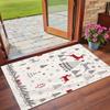 Christmas Printed Square Area Rug Soft Non Slip Floor Carpet For Bedroom Holiday Gift