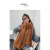 Scarf Winter New Korean Version Baiqiu Winter Solid Color Student White Hanging Ball Knitted Wool Winter Girl Scarf