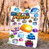 Blox Fruit Flannel Blanket Soft Warm All-Season Throw, Design for Camping, Car Travel, Hiking Sofa, Bed, Office Perfect Gift for Parties